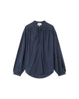 Embroidered collar blouse navy Persia