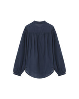 Embroidered collar blouse navy Persia