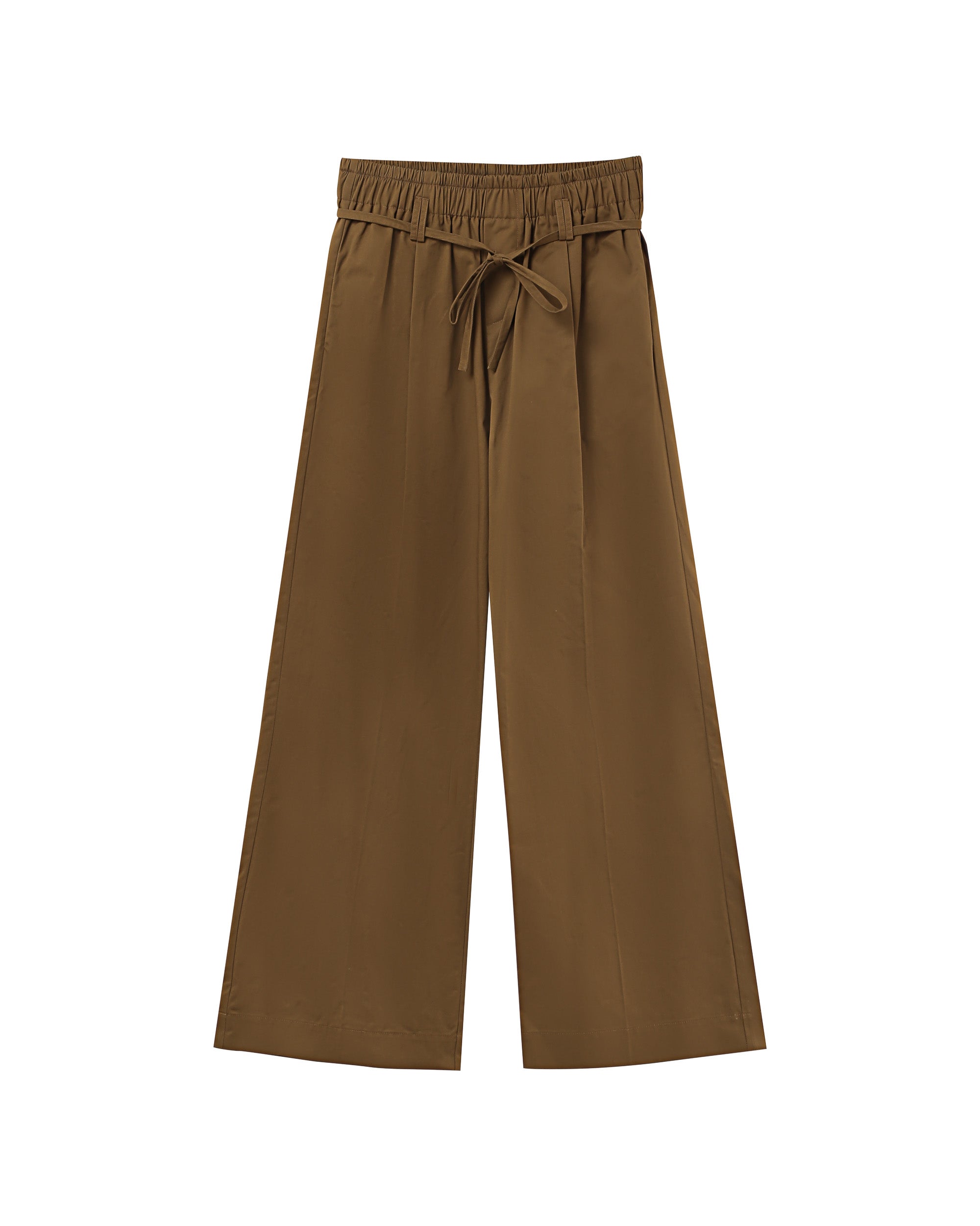 Pantalon large elastique marron Peterson