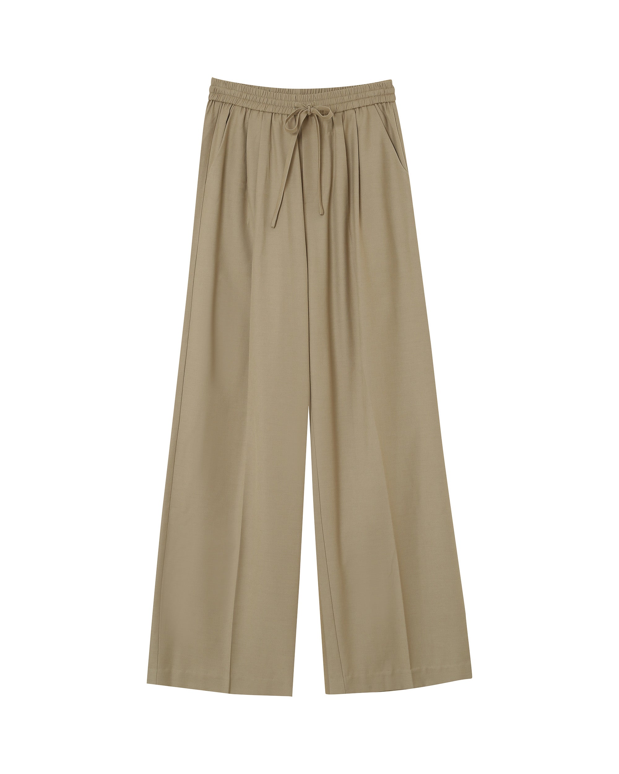 Pantalon tailleur elastique beige Petro