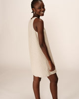 Robe courte a rayures beige Petz