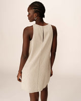 Robe courte a rayures beige Petz