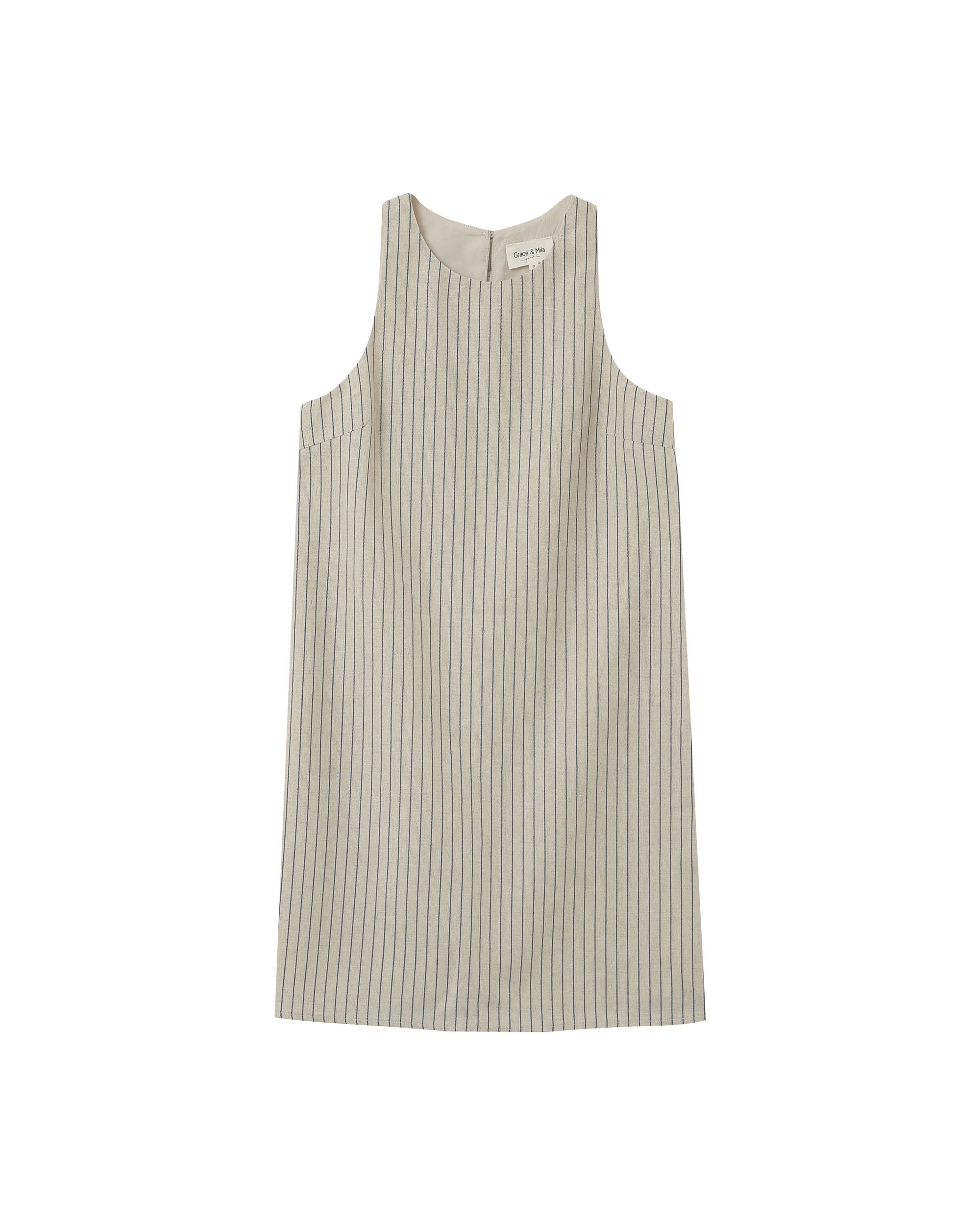 Robe courte a rayures beige Petz