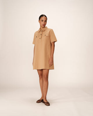 ROBE COURTE CAMEL PHILINE