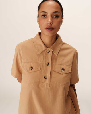 ROBE COURTE CAMEL PHILINE