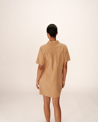 ROBE COURTE CAMEL PHILINE