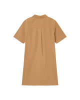Robe courte col boutonne camel Philine