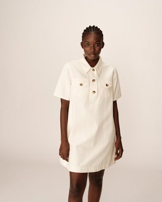 ROBE COURTE ECRU PHILINE
