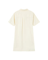 Robe courte col boutonne ecru Philine