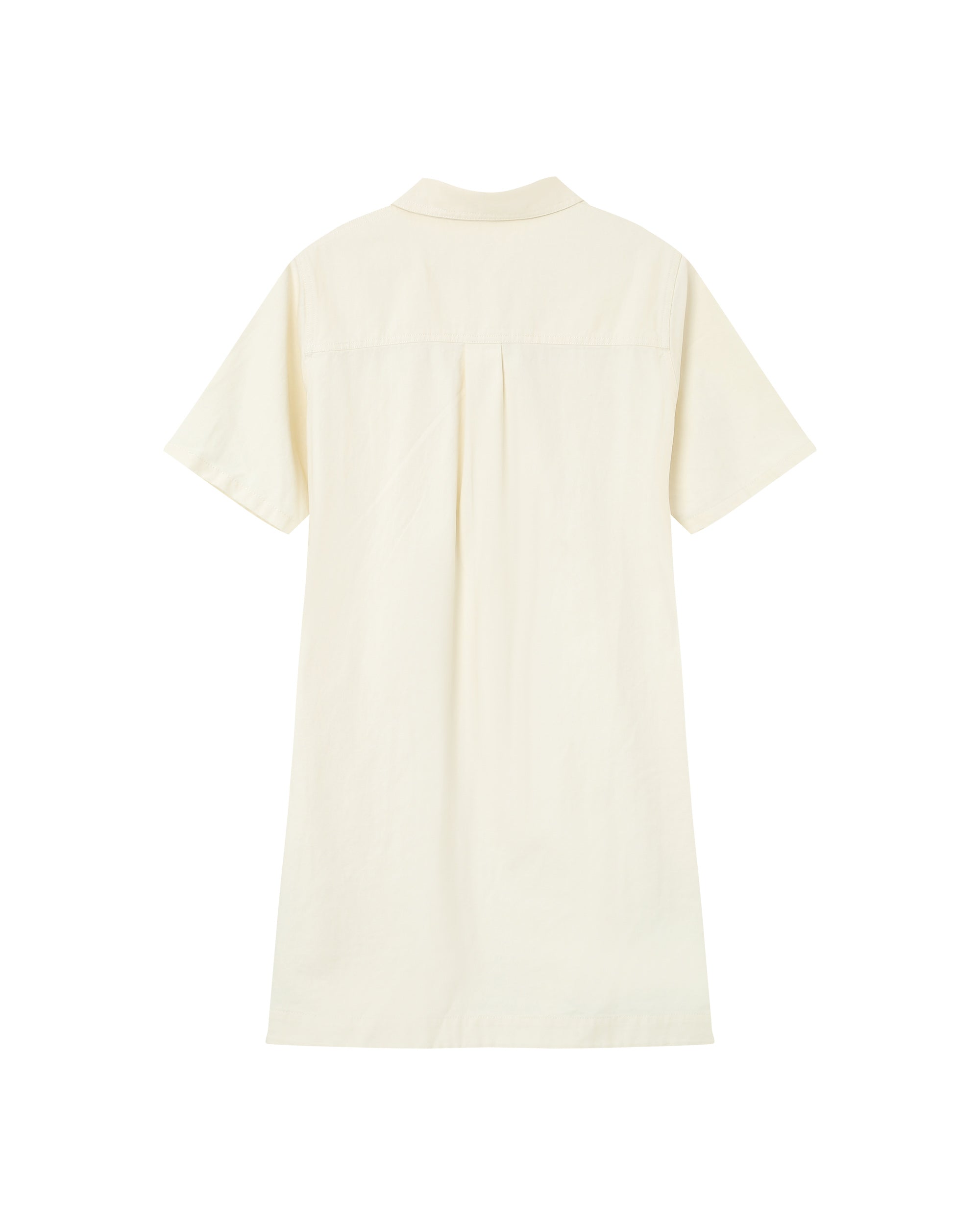 Robe courte col boutonne ecru Philine
