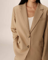 Blazer droit deux boutons beige Philippe