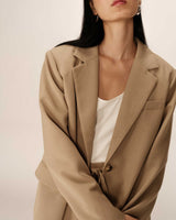 Blazer droit deux boutons beige Philippe