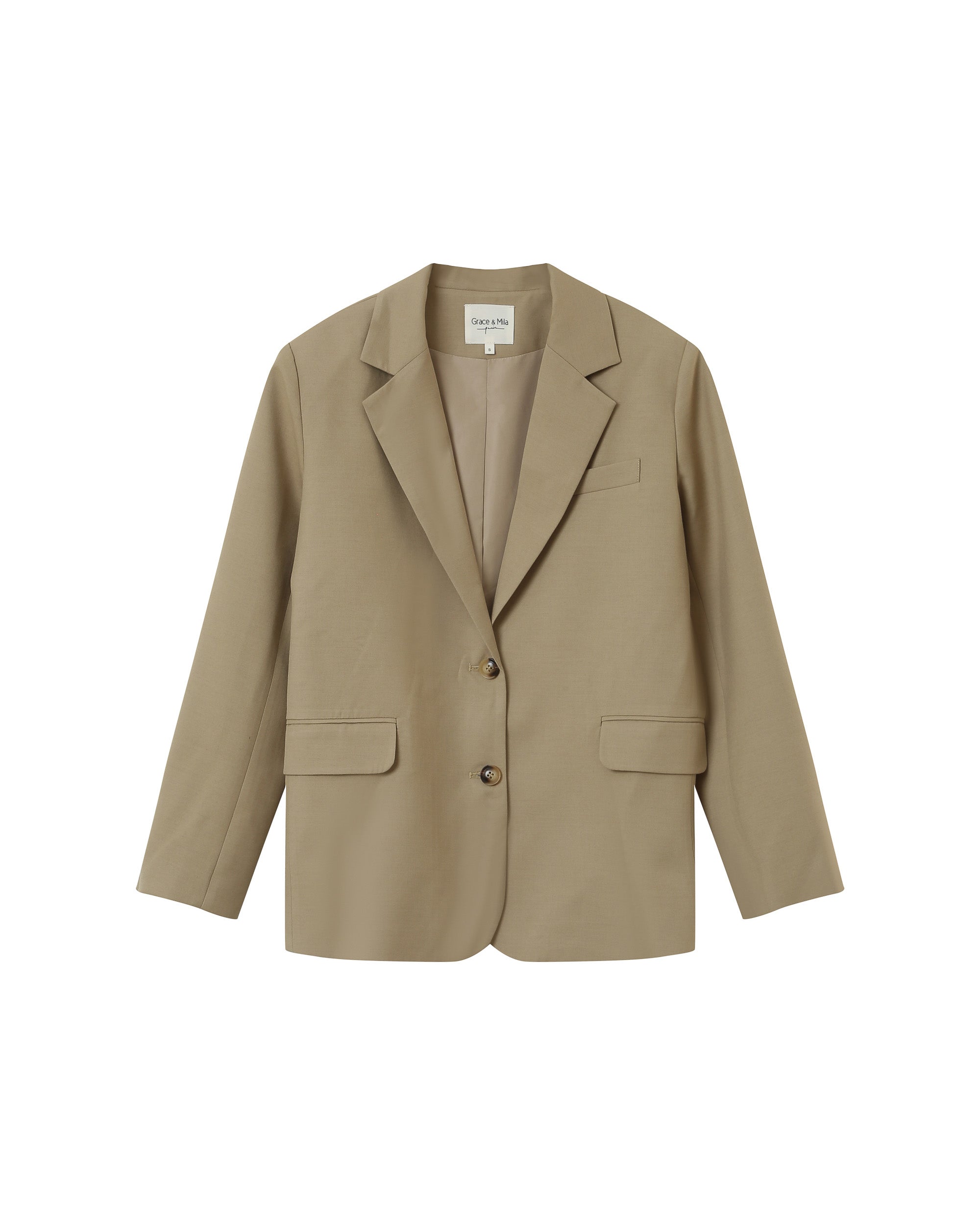 Blazer droit deux boutons beige Philippe