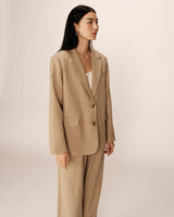 Blazer droit deux boutons beige Philippe