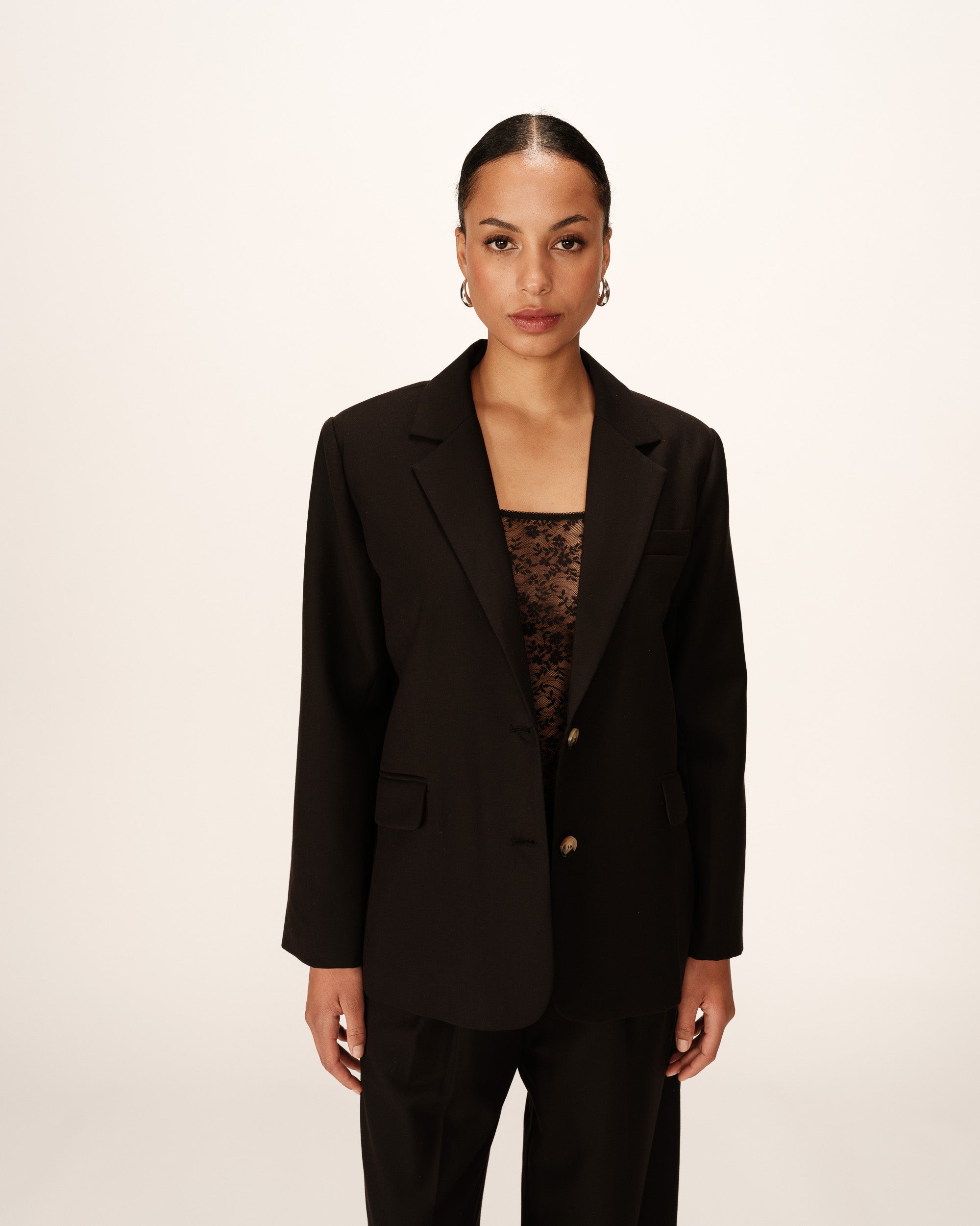 Blazer droit deux boutons noir Philippe