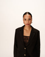 Blazer droit deux boutons noir Philippe