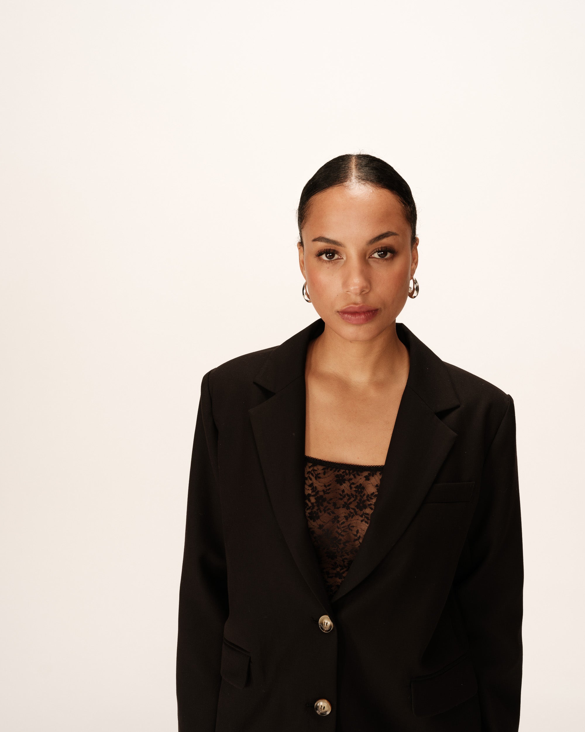 Blazer droit deux boutons noir Philippe