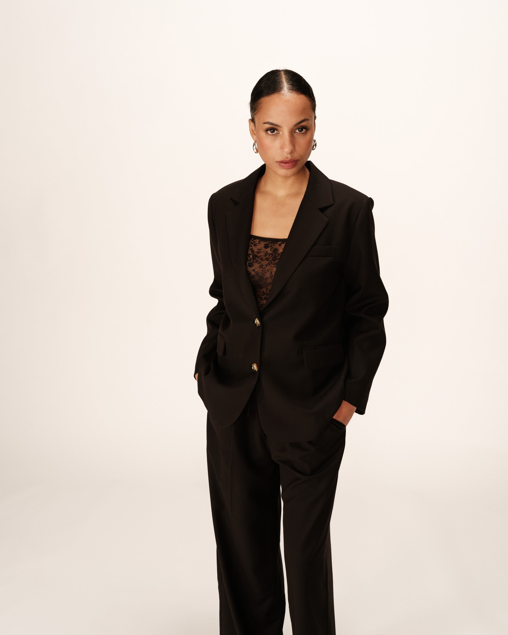 Blazer droit deux boutons noir Philippe