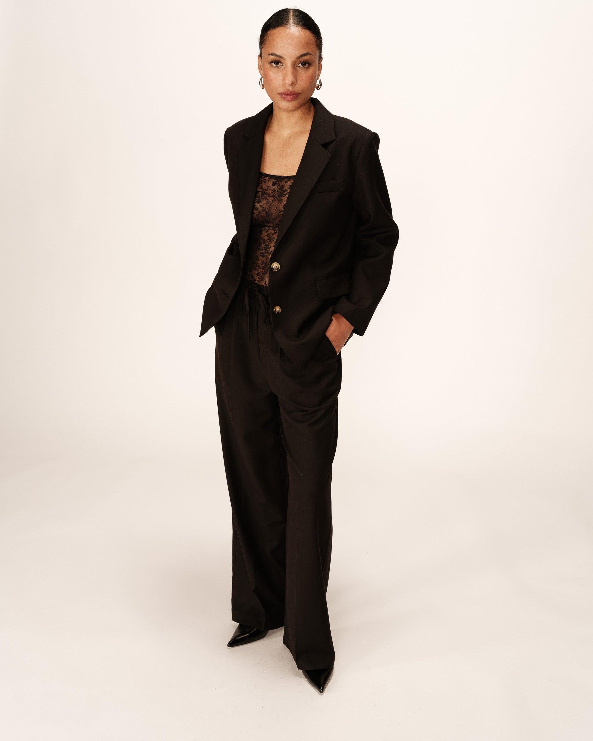 Blazer droit deux boutons noir Philippe