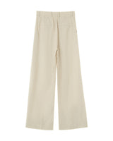 Pantalon tailleur en lin beige Phil