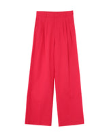 Pantalon tailleur en lin rouge Phil