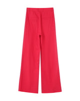 Pantalon tailleur en lin rouge Phil