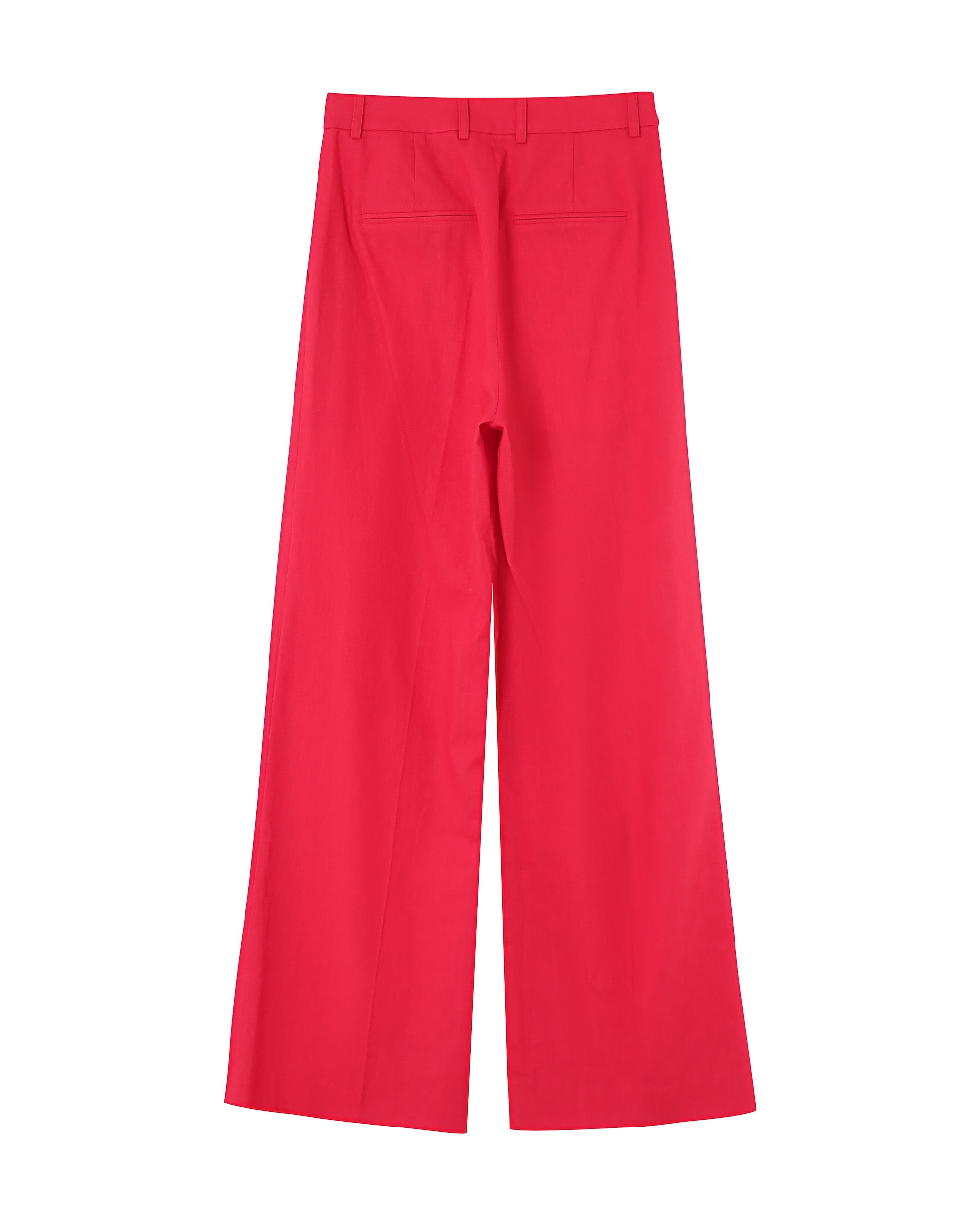 Pantalon tailleur en lin rouge Phil