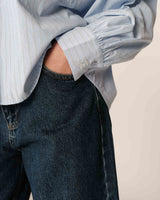 Oversized striped shirt blue Phoebe_13046