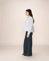 Oversized striped shirt blue Phoebe_13046