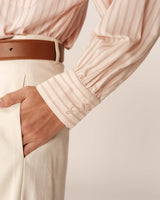 Oversized striped shirt pink Phoebe_13046