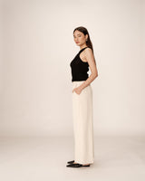 Pantalon fluide elastique ecru Picasso