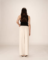 Pantalon fluide elastique ecru Picasso