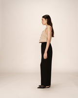 Pantalon fluide elastique noir Picasso