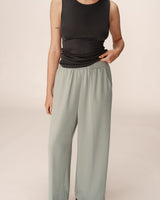 Pantalon fluide elastique vert Picasso