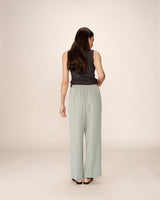 Pantalon fluide elastique vert Picasso