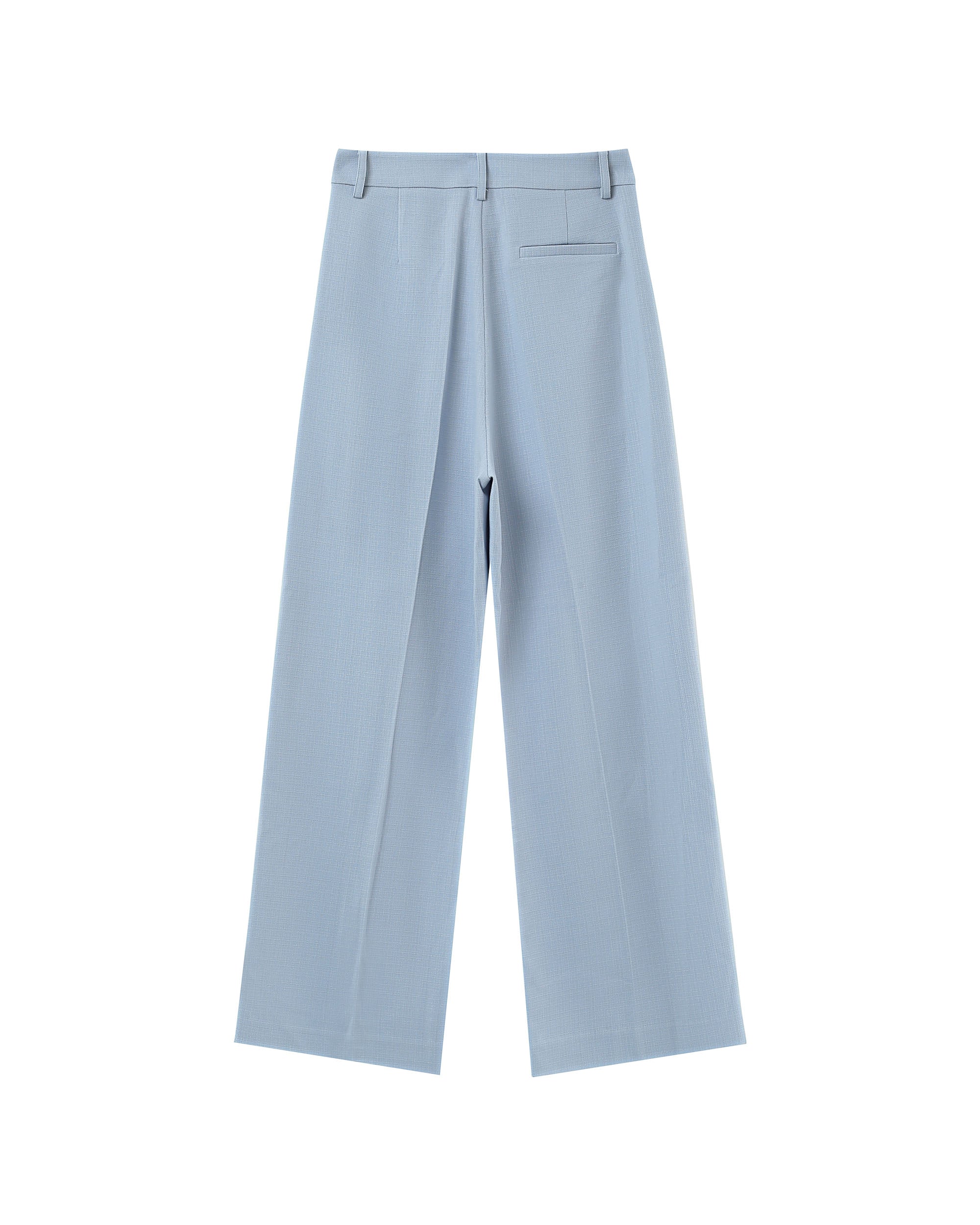 Pantalon droit a plis bleu Pierre