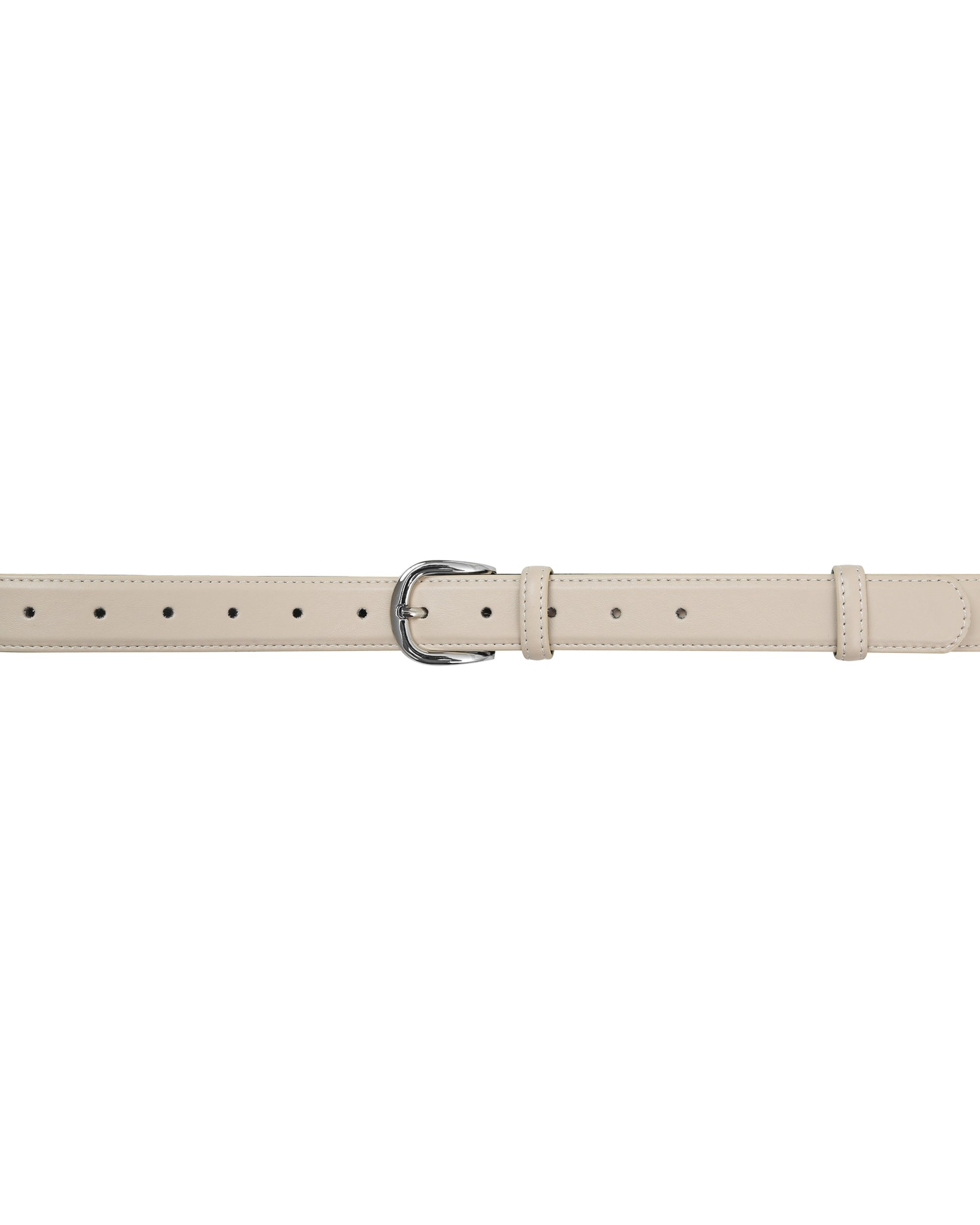 Leather belt beige Pierrick