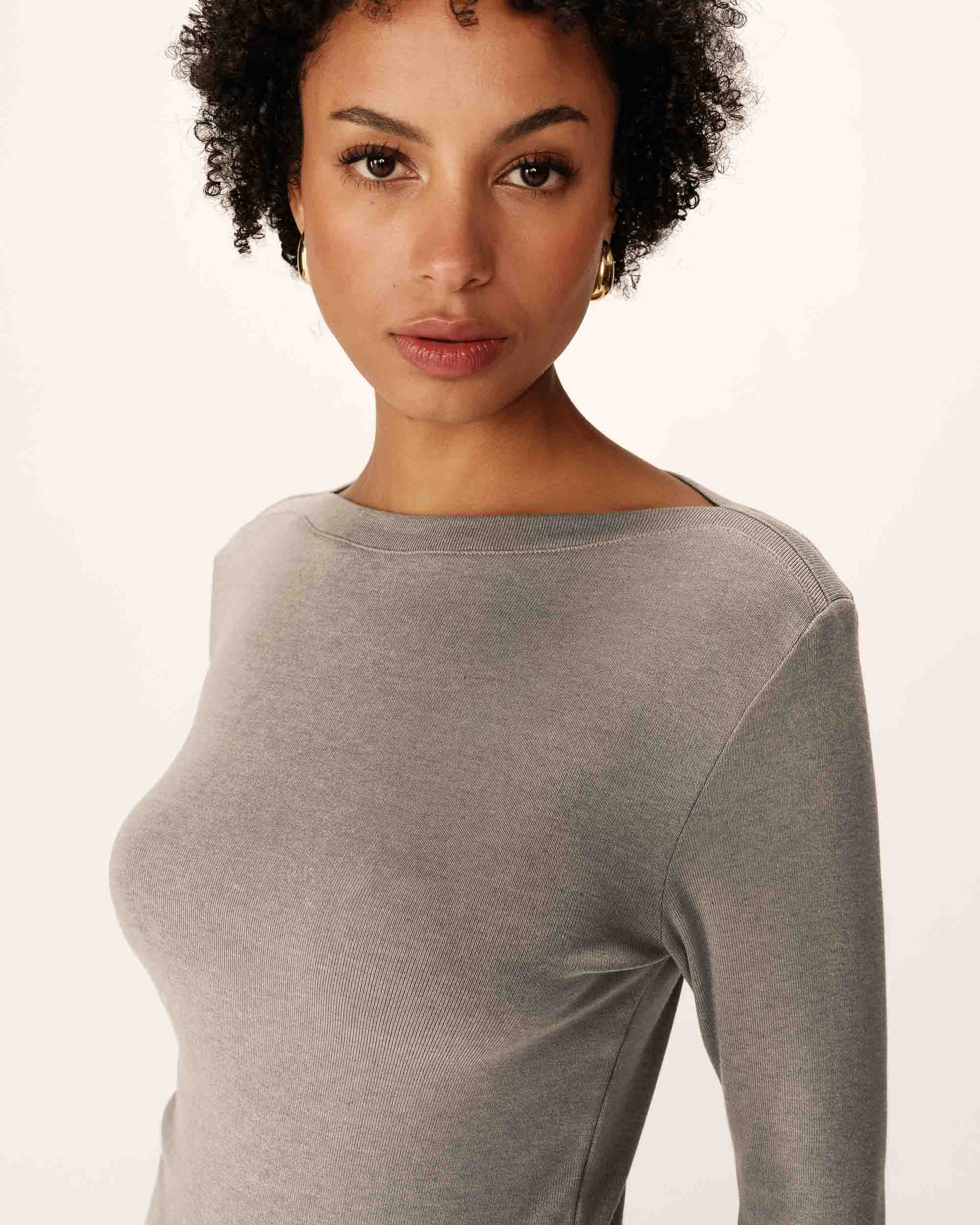 Longsleeved jersey top gray Pierrot_13095