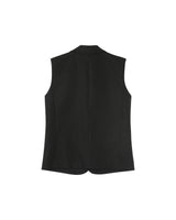 Linen sleeveless blazer black Pietro