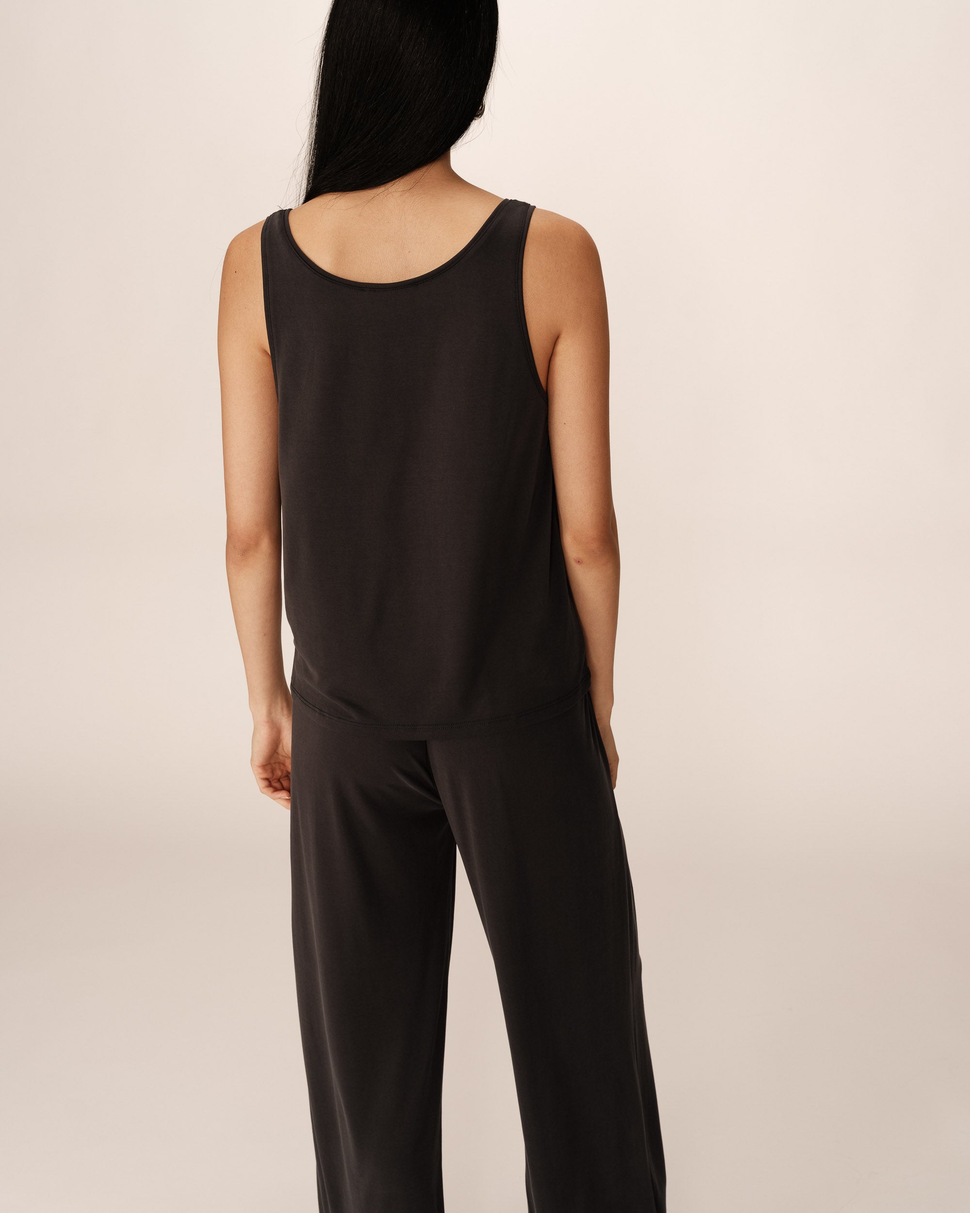 Loose modal tank top anthracite Pie_13118