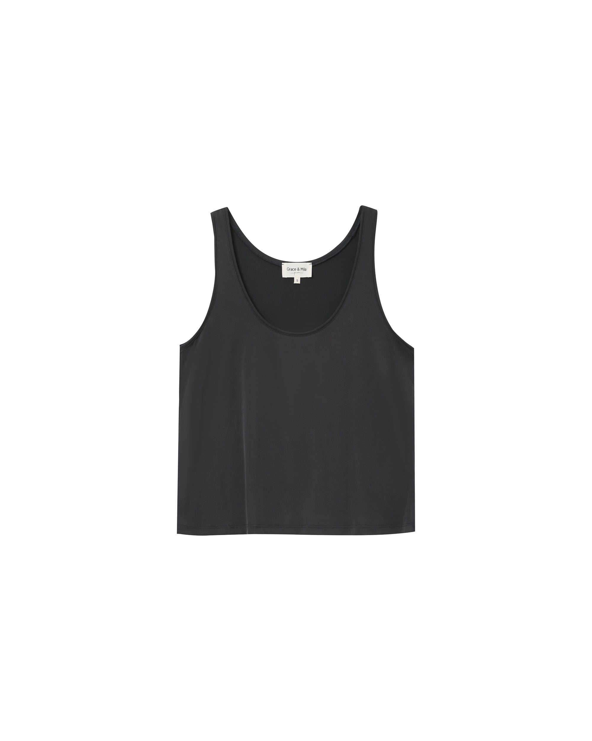 Loose modal tank top anthracite Pie_13118