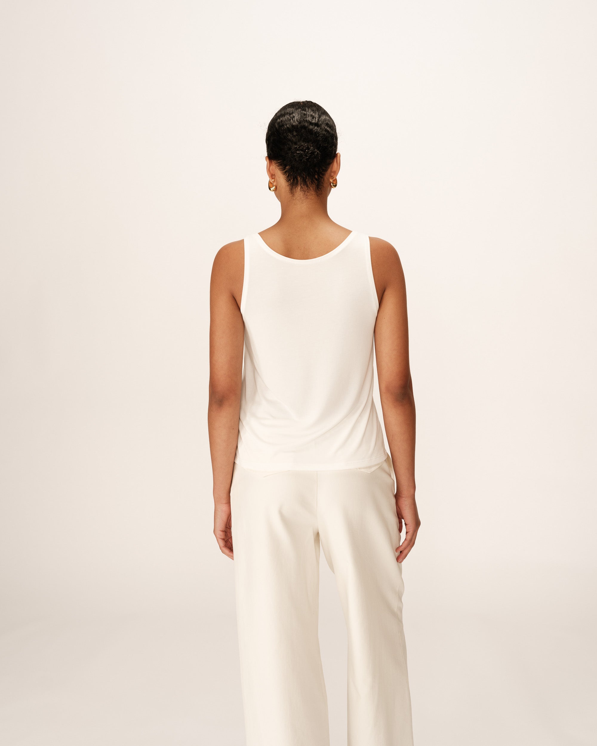 Debardeur fluide en modal ecru Pie