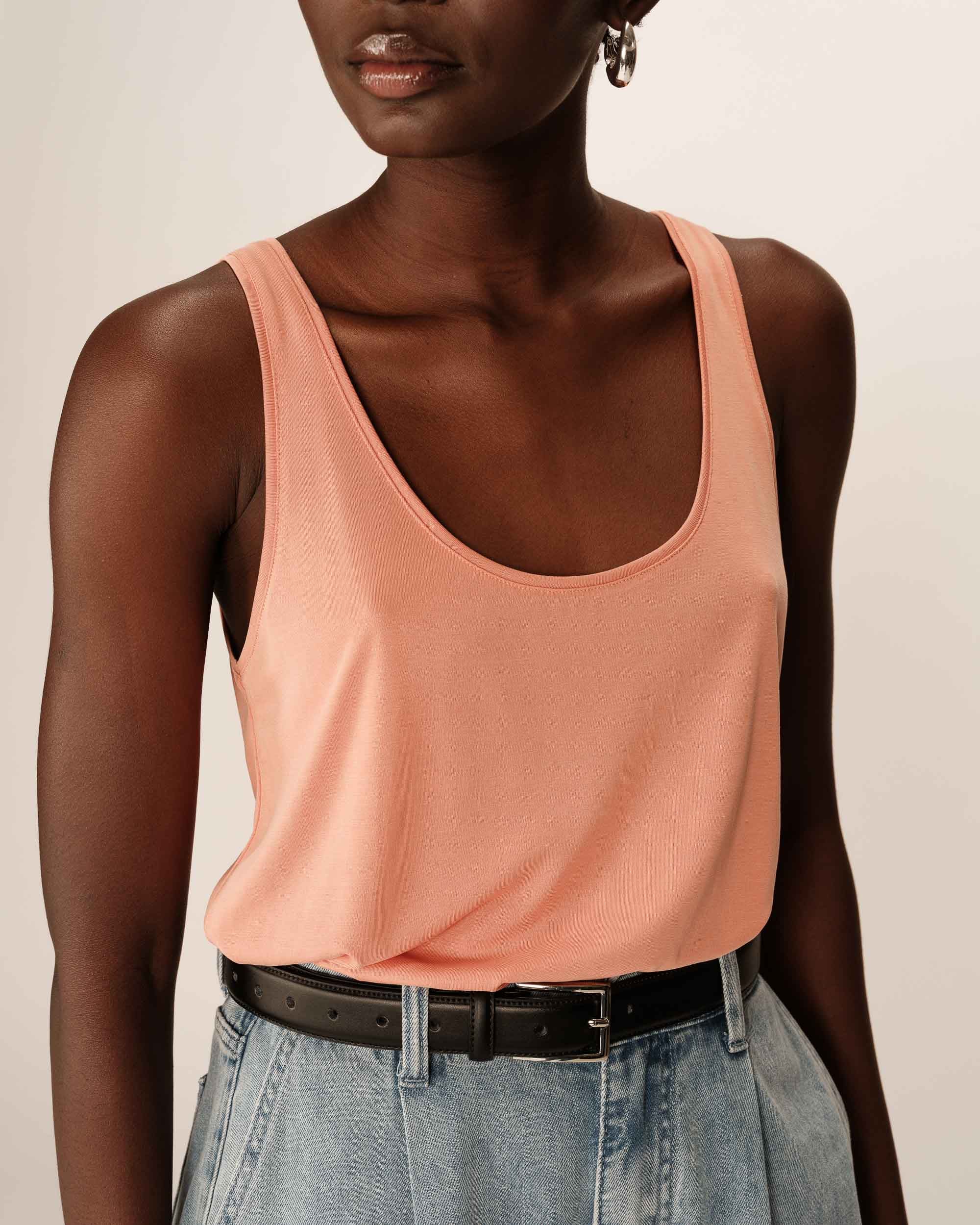 Debardeur fluide en modal peche Pie