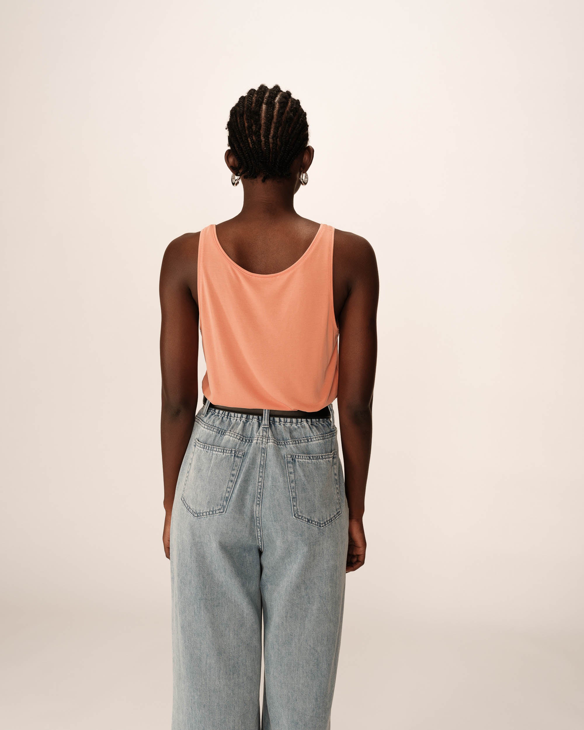 Debardeur fluide en modal peche Pie