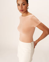 Jersey t-shirt peach Pilar_13040