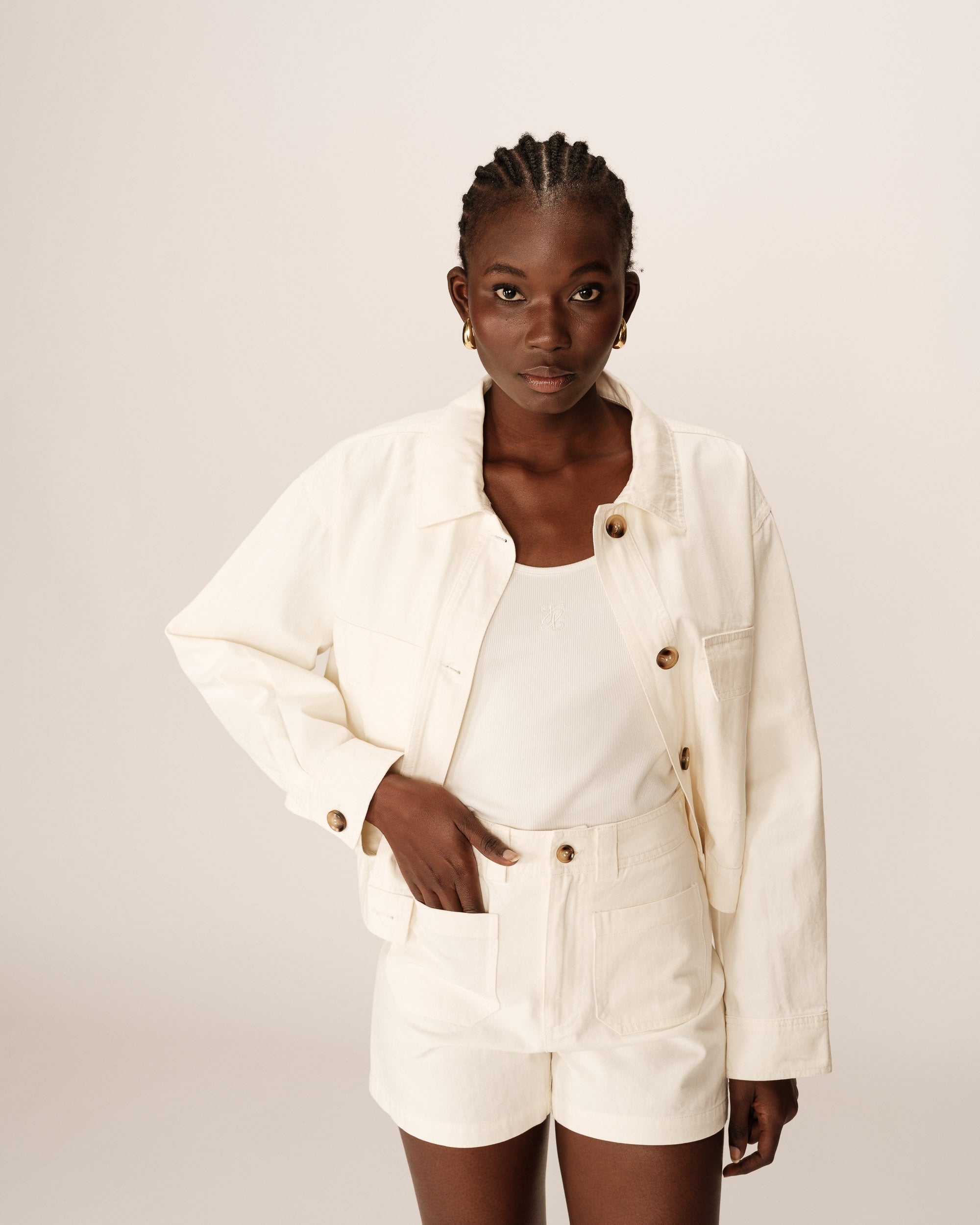 Cotton shorts ecru Pino_12981