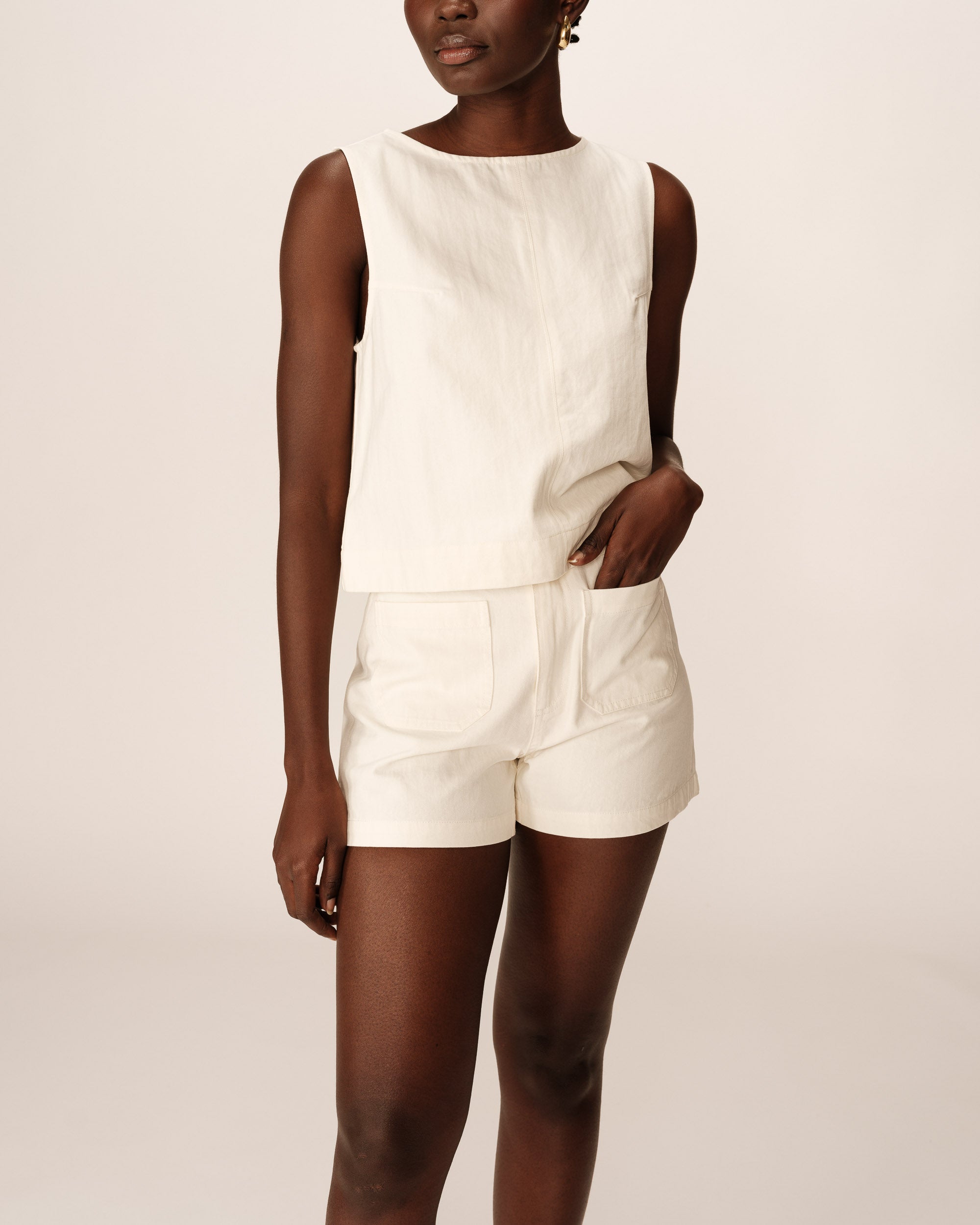 Cotton shorts ecru Pino_12981