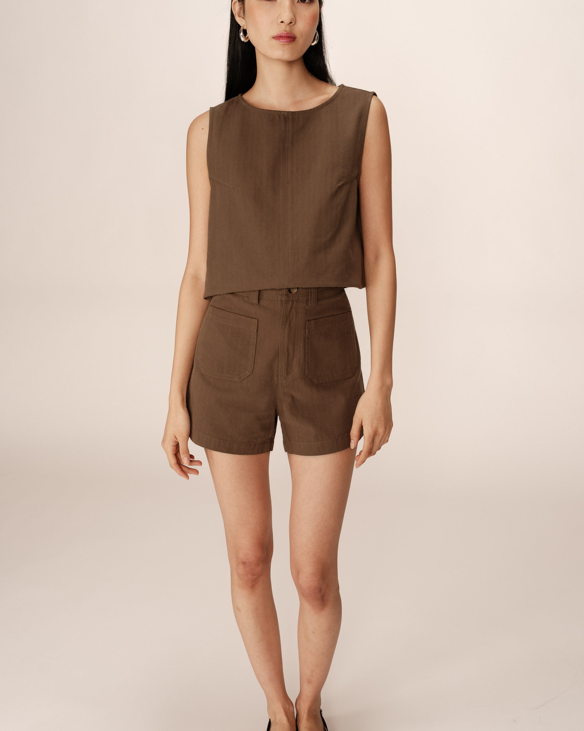 Cotton shorts khaki Pino_12981
