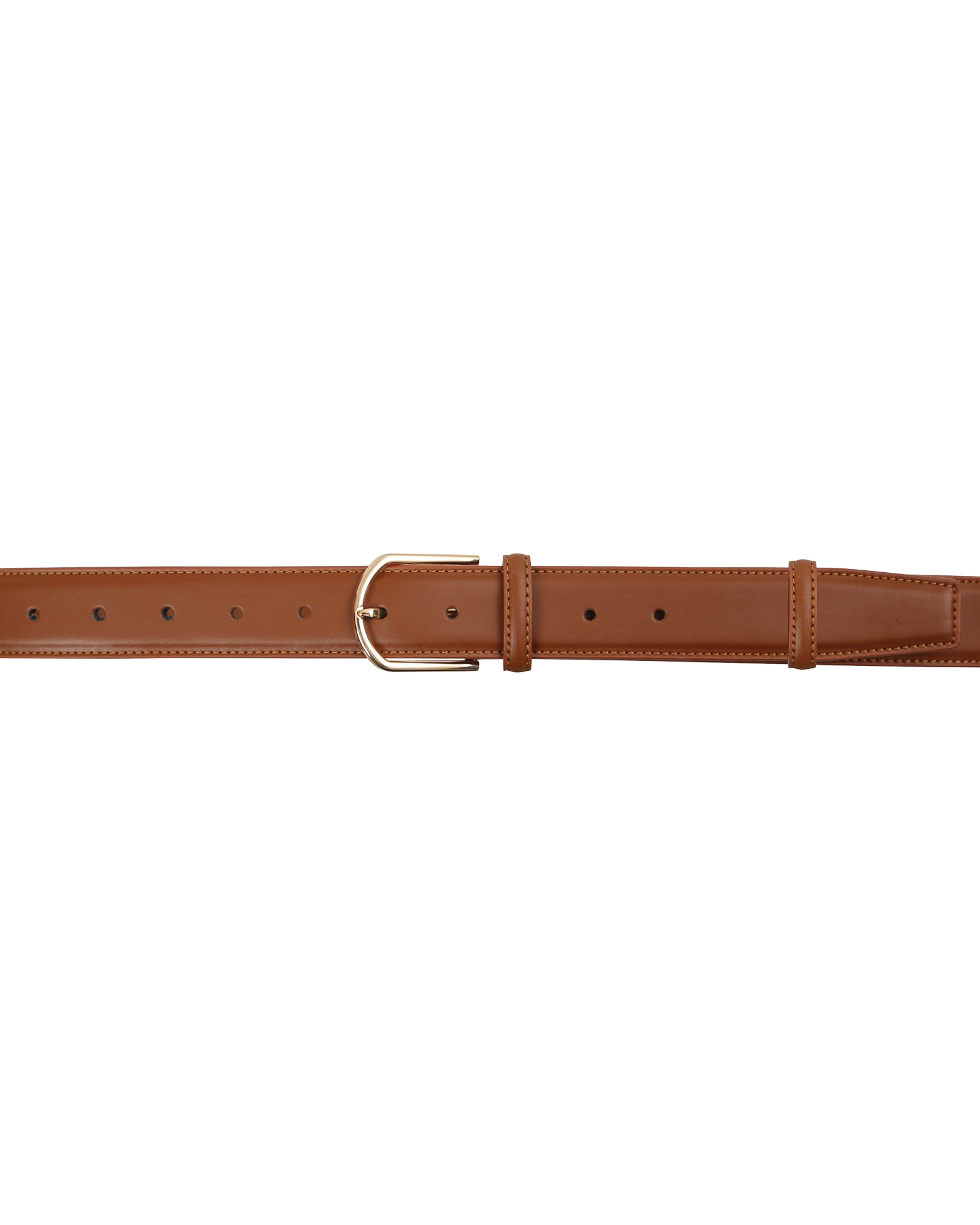 Leather belt camel Pinson