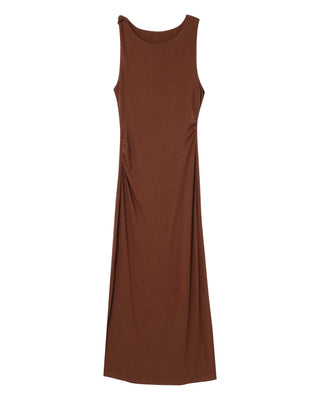 ROBE LONGUE CHOCOLAT PISTACHE